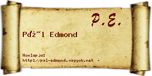 Pál Edmond névjegykártya